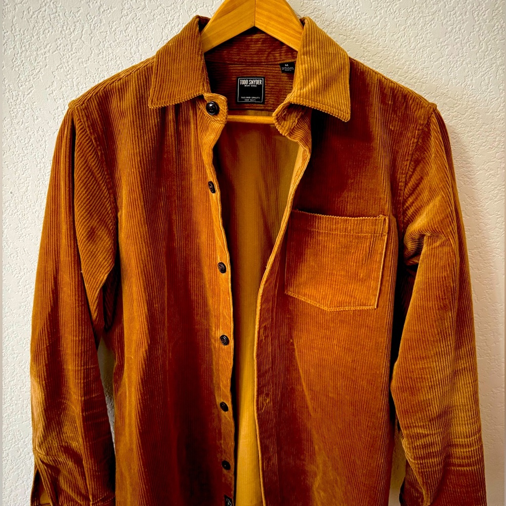 Todd Snyder Men's Corduroy Shirt in Rich Amber